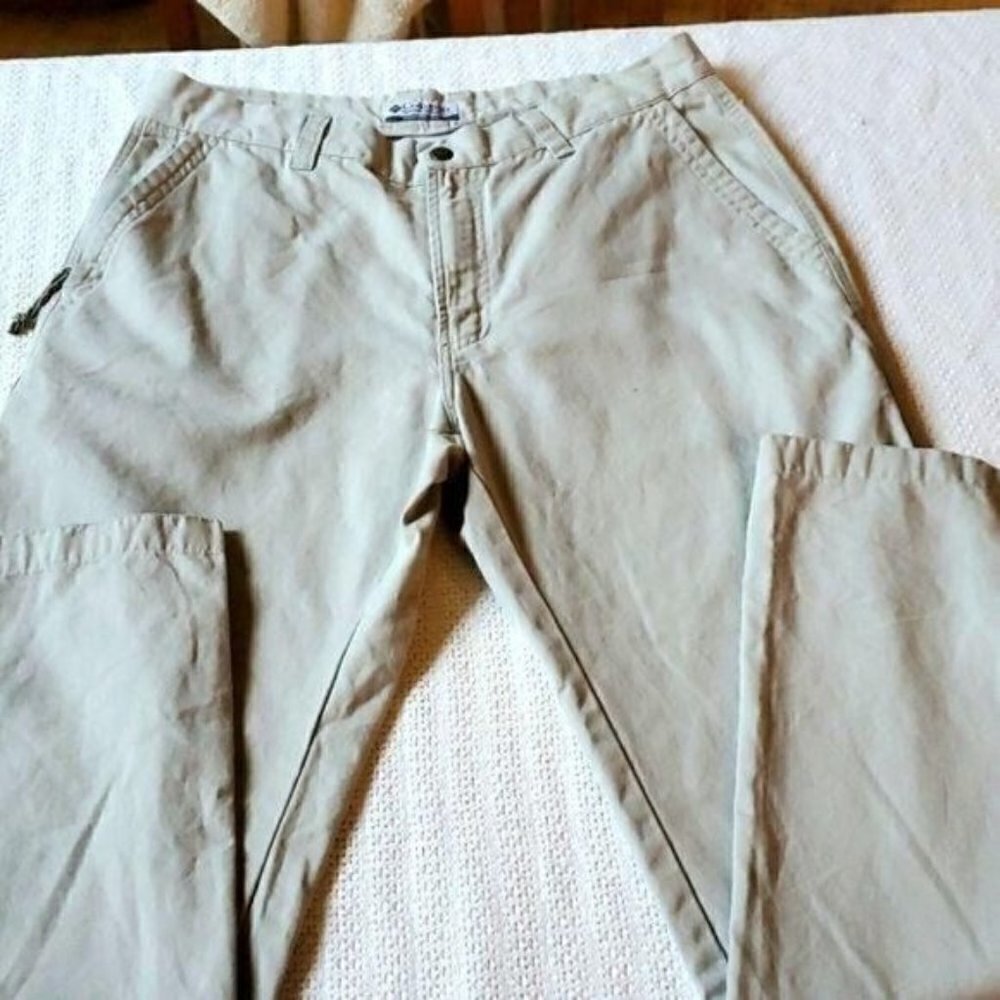 Columbia Y2K High Rise Zippered Pocket Hiking Sz 14 Khaki's Pants
